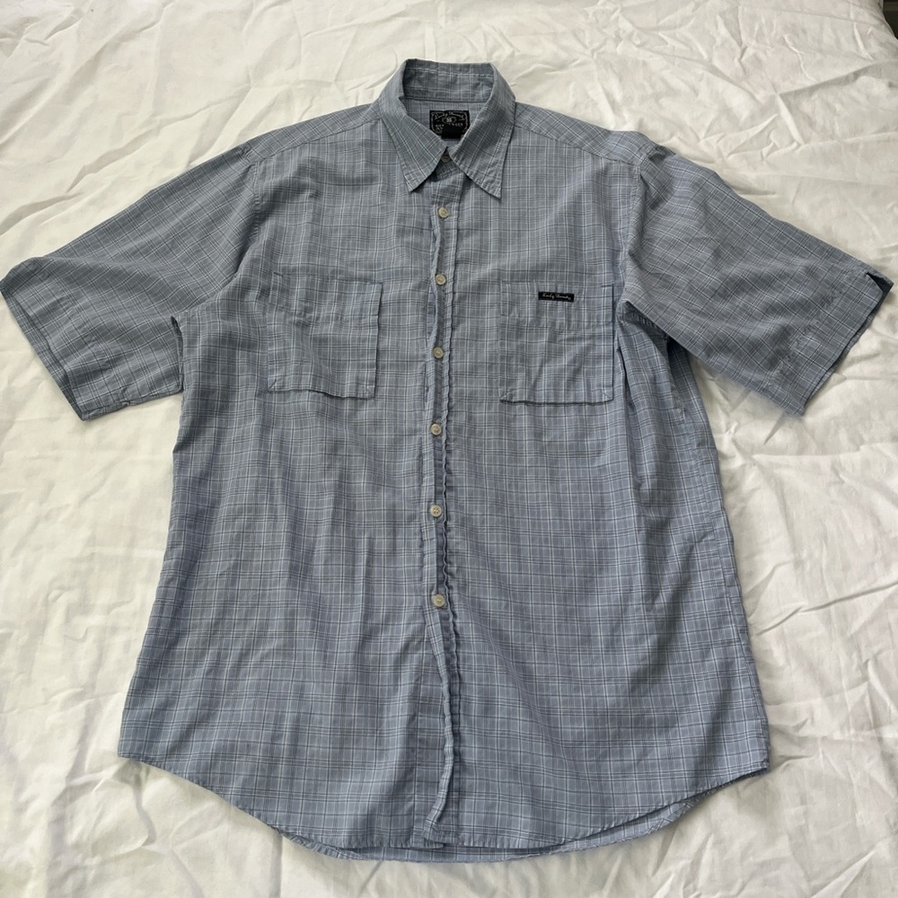 Lucky Brand Light Blue Checkered Shirt